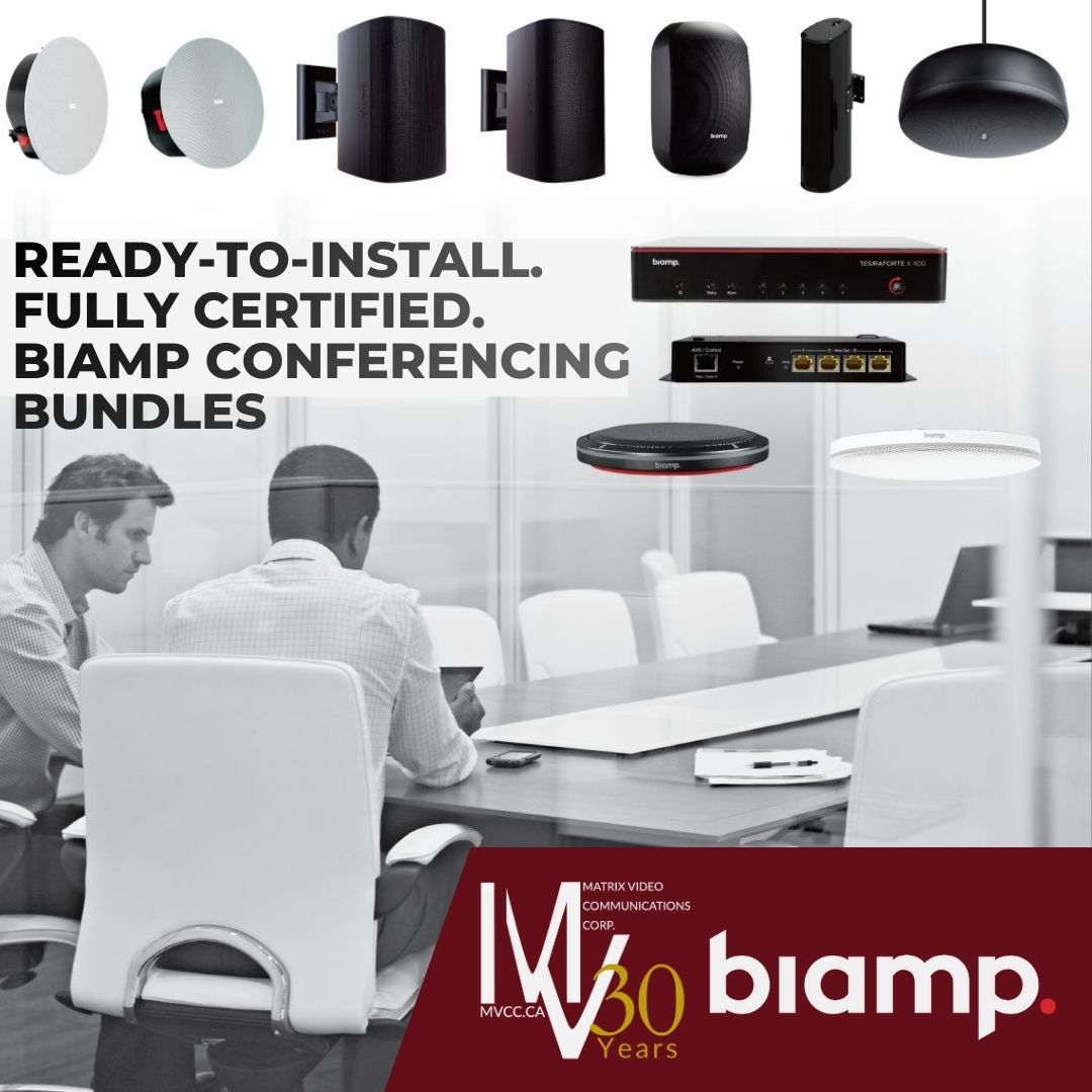🎙️ Upgrade your meeting rooms with Biamp’s all-in-one audio bundles. From small huddle spaces to large boardrooms — clean sound, smart noise control, and plug‑and‑play installation.

#Biamp #AVIntegration #ProAV #HybridWork #MeetingRoomTech #MVCC