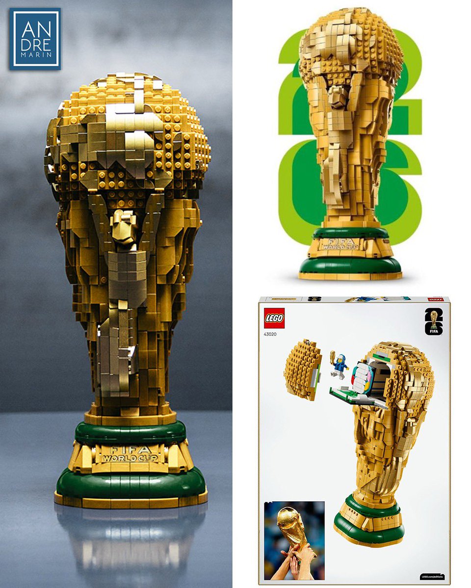 andremarinpuig's tweet photo. ¡Es una joya!

LEGO anunció que lanzará un set de la Copa del Mundo para conmemorar el Mundial de 2026.

Contará con 2,842 piezas y saldrá a la venta el próximo 1º de marzo con un precio de 199 USD (unos 3,600 MXN). https://t.co/61V8zyBzs7