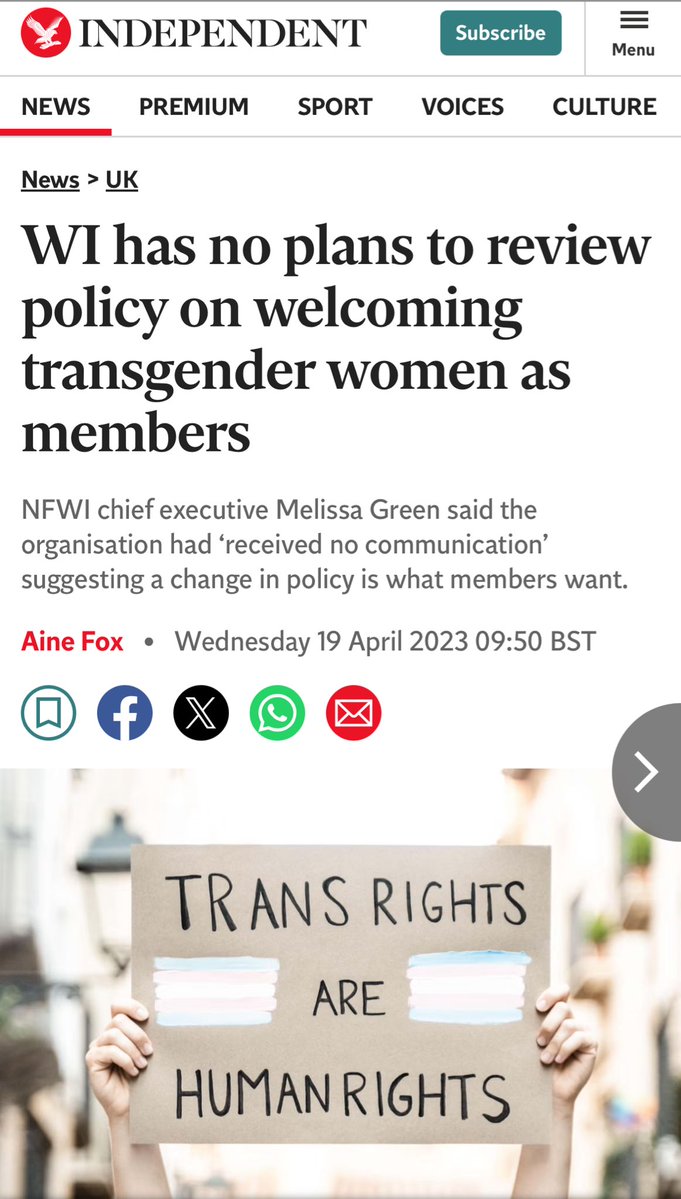 Sorelle_Arduino's tweet image. In April 2023 #MelissaGreen told anyone that would listen that the @WomensInstitute would continue to admit cross dressing men

Well done to @ForWomenScot @WomensIns_Dec for getting us here and getting men out of the WI