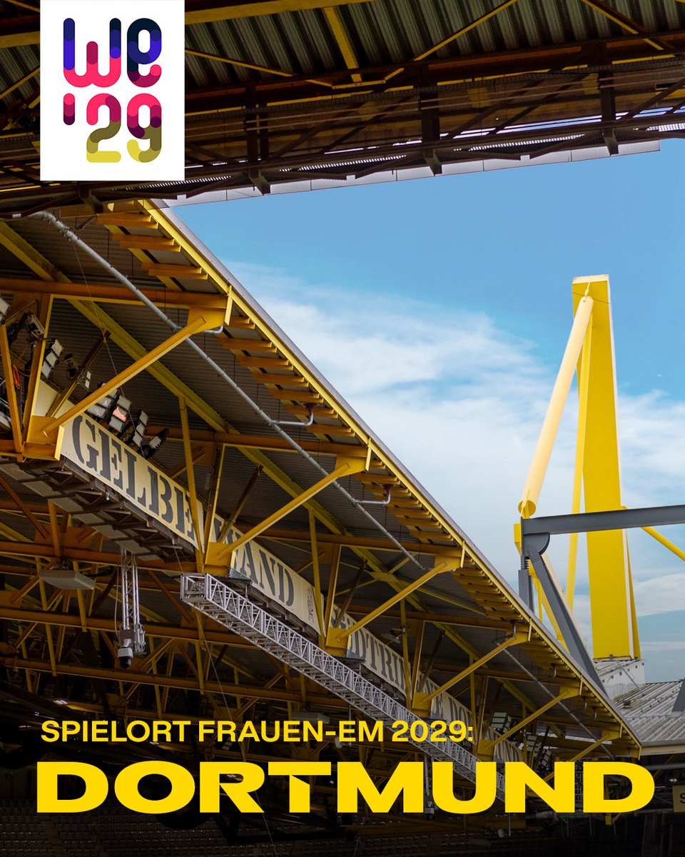🇩🇪🤩 Die Frauen-EM 2029 kommt nach DORTMUND! Der DFB war mit seiner Bewerbung erfolgreich und hat  den Zuschlag bekommen! Wir freuen uns, dass dann auch unsere Stadt und der SIGNAL IDUNA PARK Teil einiger unvergesslicher Wochen sein werden! 👏