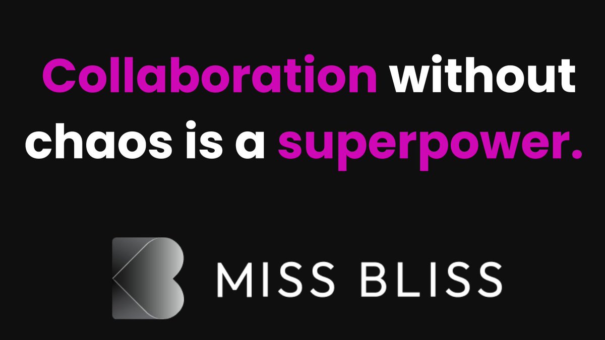 missblissvip's tweet photo. Chaos kills collabs.
Structure makes them unstoppable.

Collaboration without chaos is a superpower,
and Miss Bliss built it into the system.

#collaborationtools #CreatorGrowth #ContentMarketing #ContentStrategy https://t.co/9fvfM64bO1