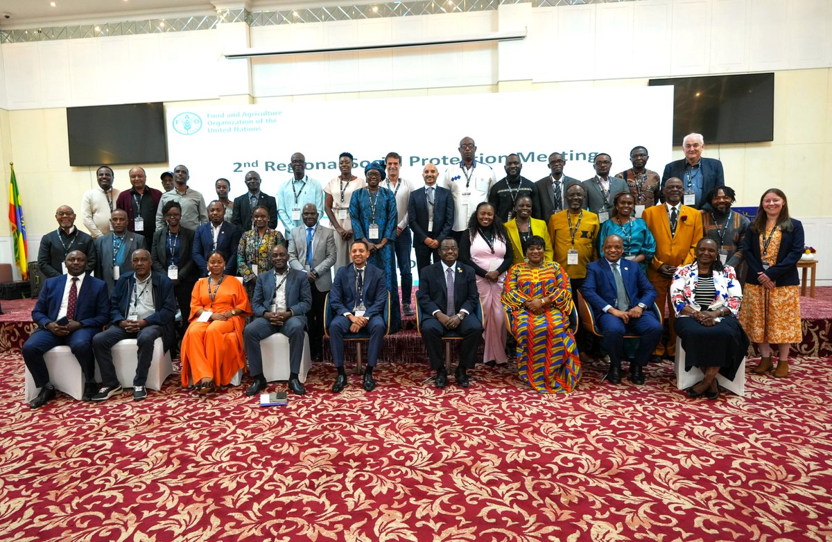 The 2nd <a href="/FAO/">Food and Agriculture Organization</a> Regional #SocialProtection Meeting opens today in #addisababa. Leaders from across #Africa gathered to advance social protection &amp; #agrifoodsystems transformation, validate the FAO Regional Framework &amp; set priorities for 2026-2028. 

#africanunion 
#ecowas 
#ECOWAS
