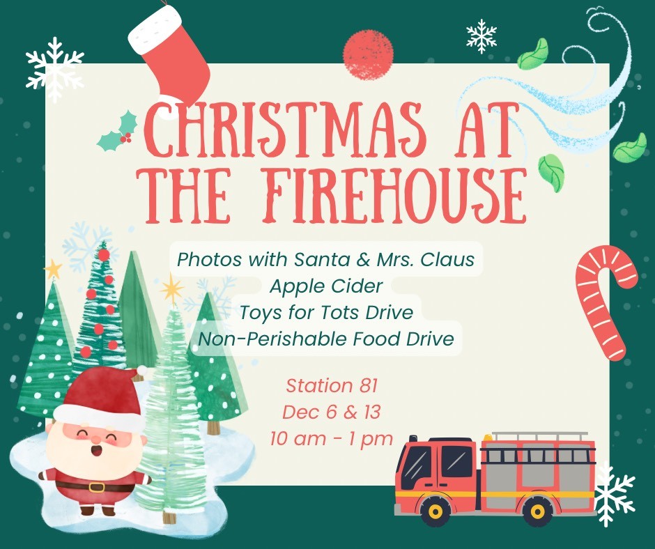 🎁🚒 Holiday Giving with PCFR! 🚒🎁

Looking to spread some cheer? Here are 2 ways to give back:

🧸 Toys for Tots:
Drop new, unwrapped toys at PCFR Station 81 (110 Paschall Rd).

🥫 Food Drive:
Bring non-perishables to Station 81 during Santa &amp; Mrs. Claus’ visits!

🎅🤶 Meet