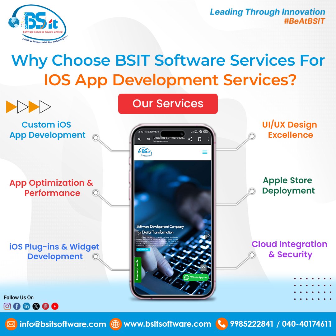 bsitsoftware's tweet image. 🚀 Empower Your Business with Expert iOS App Development!

From custom iOS apps to seamless App Store deployment — we build high-performance, secure, and intuitive mobile experiences that users love.
Let’s turn your vision into a top-rated iOS app! 📱✨

#BSIT #BSITSoftware…