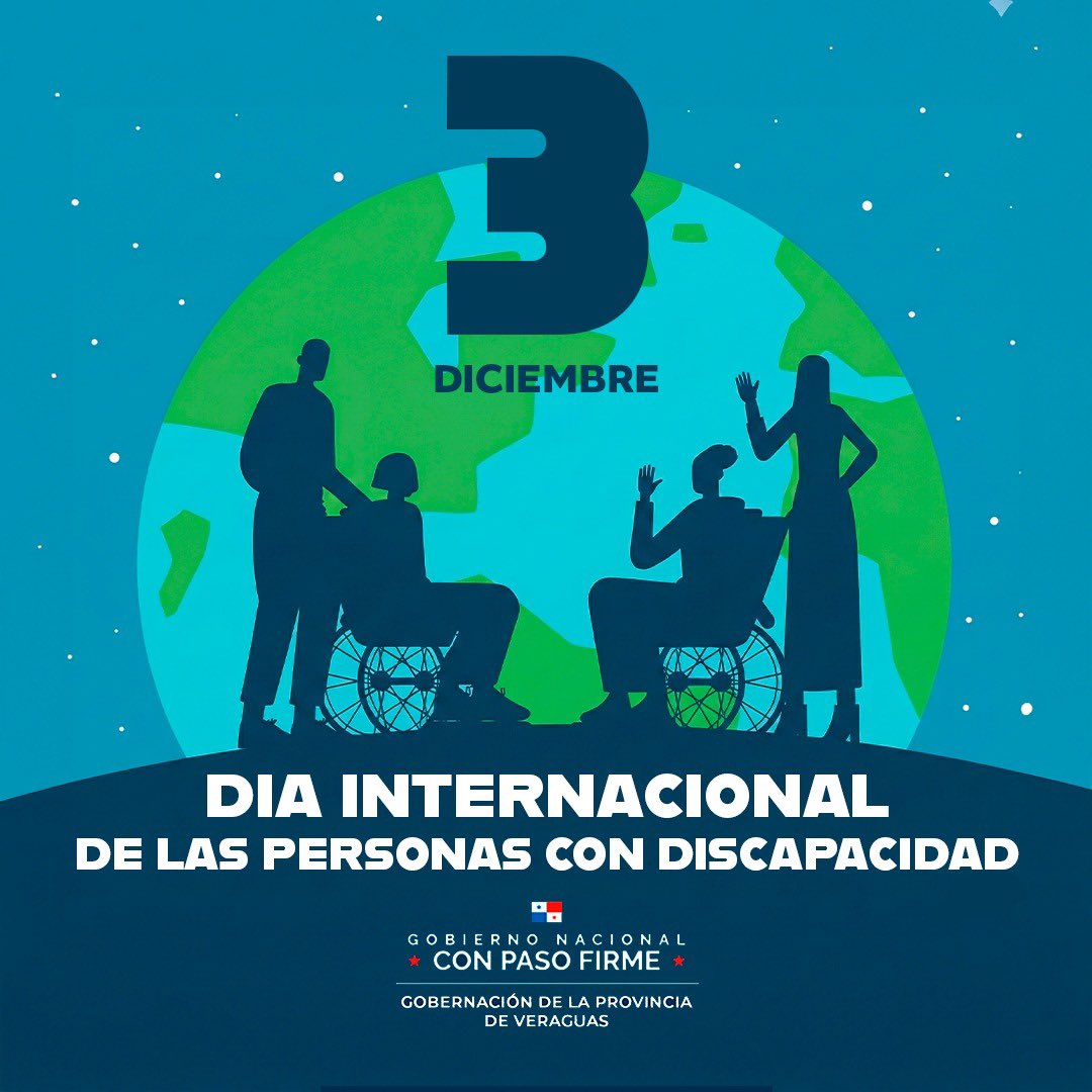 Conmemoramos el 3 de diciembre, Día Internacional de las Personas con Discapacidad.

Reafirmamos nuestro compromiso con la inclusión plena y el respeto a la diversidad. Trabajemos para eliminar barreras .