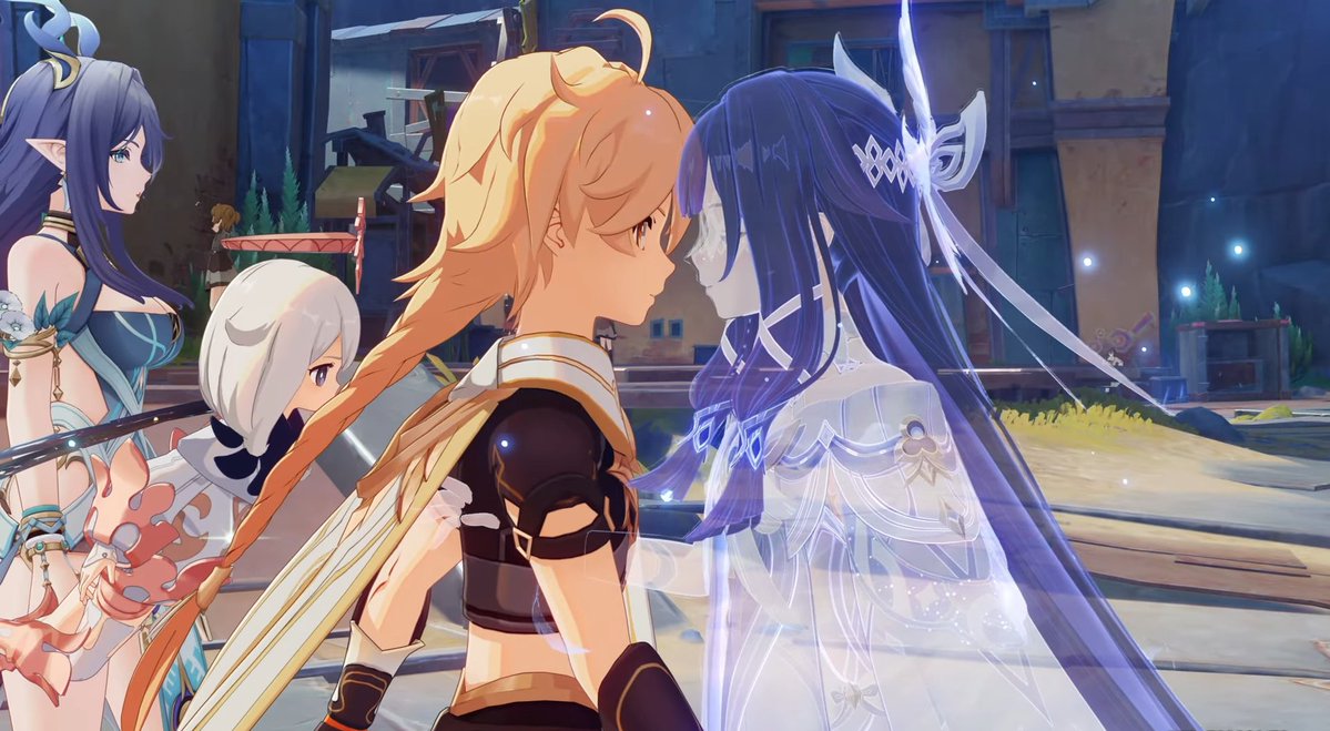 hanagawa_yurika's tweet image. It feels so melancholic.
Seeing a kindred spirit losing it all to the world that rejects her completely...

And him finding a way to bring her back...
Love can indeed bloom beyond the garden.
You can do it, Aether.

#Aether #Columbina #Aebina