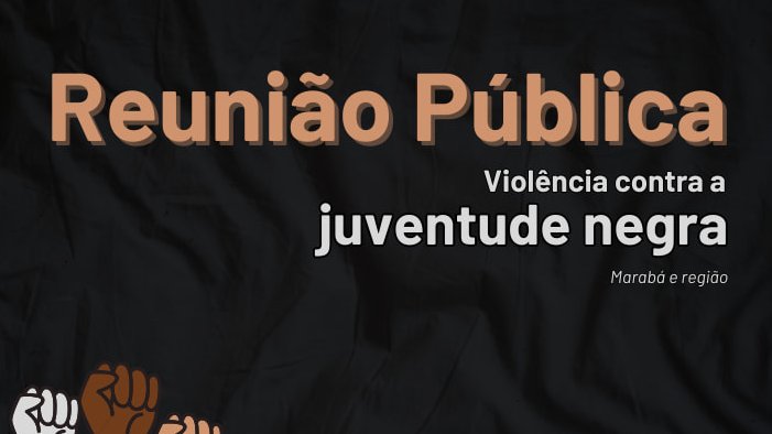 Será nesta quinta-feira (4) a reunião pública convocada pelo MPF sobre violência contra a juventude negra em Marabá e região

Evento é aberto à participação de toda a sociedade

➡️Saiba mais e participe: mpf.mp.br/pa/sala-de-imp…