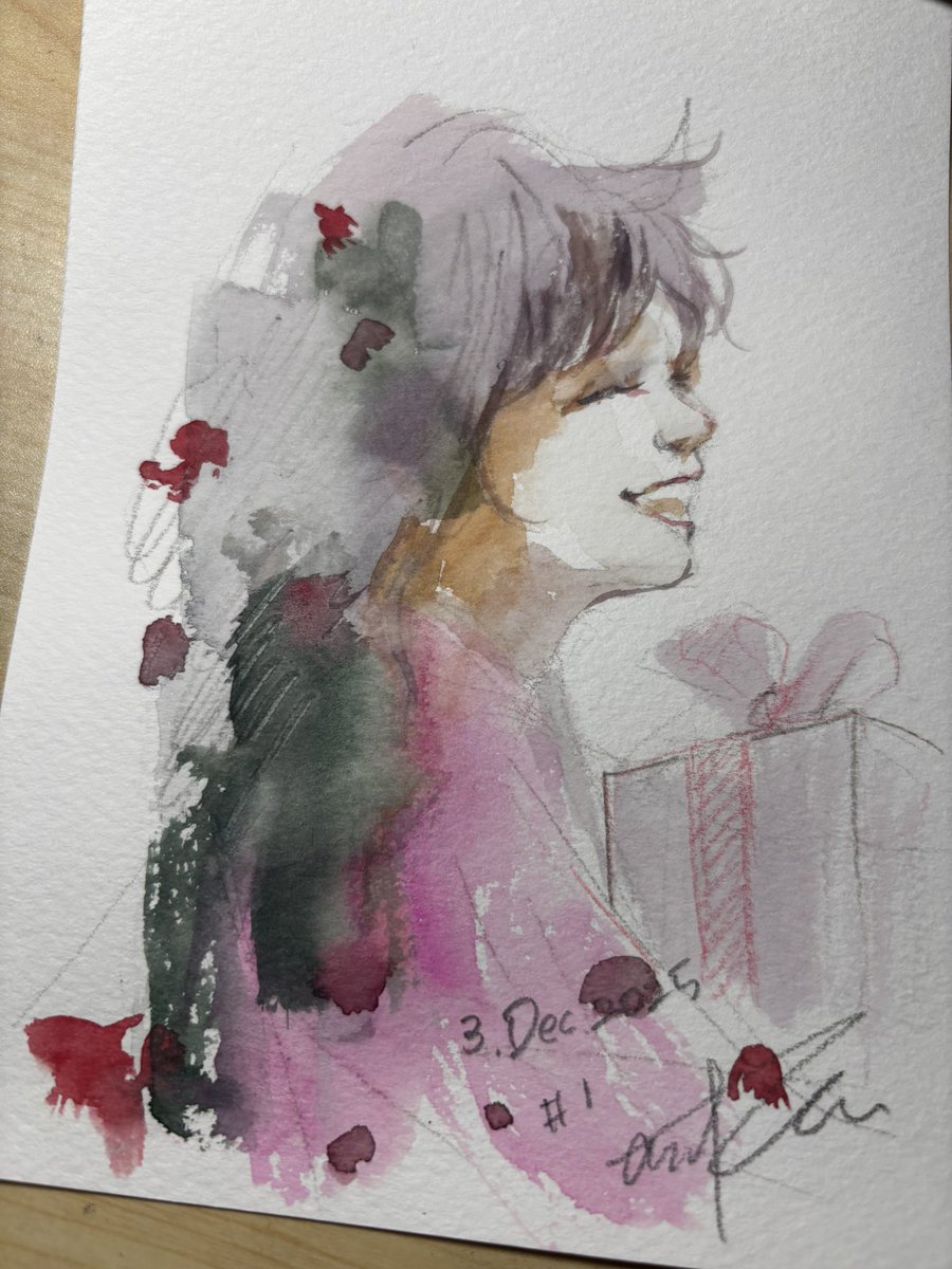 水彩画(人物)№189 水彩画(人物)№189 Watercolor by Shibasaki🎨柴崎春通 on X: