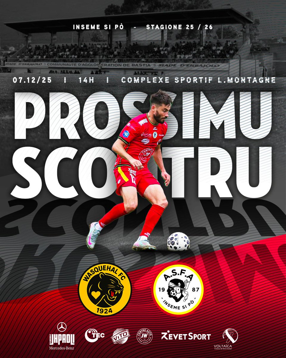 𝑷𝒓𝒐𝒔𝒔𝒊𝒎𝒖 𝑺𝒄𝒐𝒏𝒕𝒓𝒖 #𝙒𝙁𝘾𝘼𝙎𝙁𝘼 

Reprise du championnat pour nos Furianinchi après la coupure Coupe.
Ils se rendront à Wasquehal ce Dimanche avec l'ambition de ramener les 3 points de ce déplacement dans les hauts de France. 

#InsemeSiPò