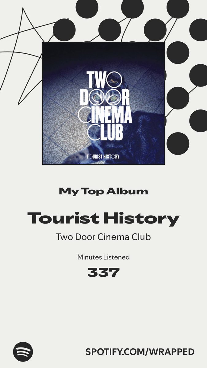 Ooooooo <a href="/TDCinemaClub/">Two Door Cinema Club</a> 😌😌😌 #SpotifyWrapped