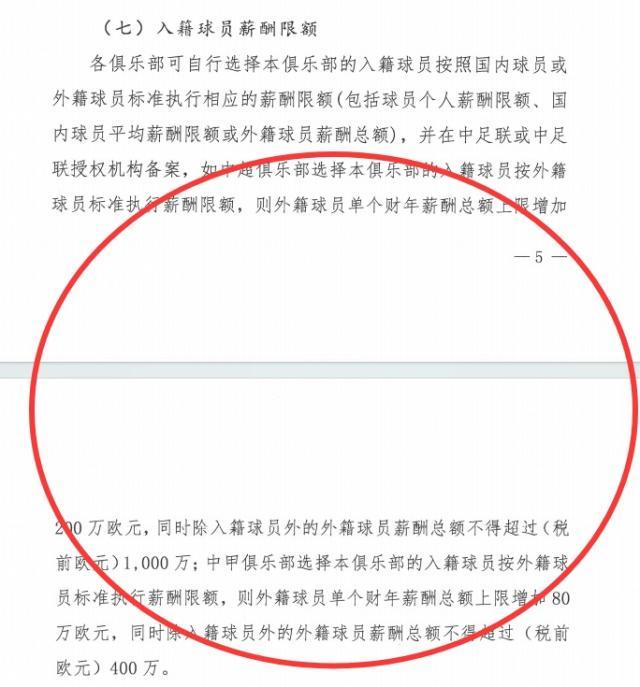 Update on salary cap for naturalized players in 2026: If a Chinese Super League club opts to apply the foreign-player salary cap to its naturalised players, the annual salary cap for foreign players may be increased by €2 million. At the same time, the total salary for foreign