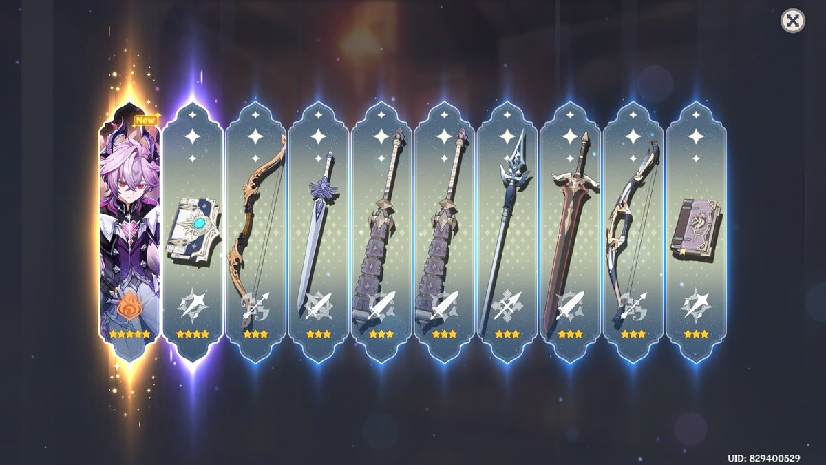kichona_sama's tweet photo. 16 pity durin, 34 pity venti bow and 54 pity durin sword https://t.co/yE0QNoYWsX