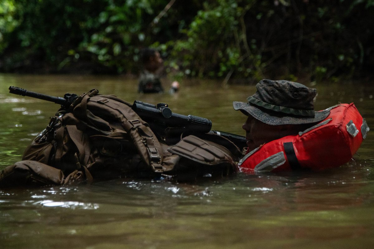 DeptofWar's tweet image. LETHAL, TACTICAL NO MATTER THE ELEMENTS.

@USMC Marines completed a jungle operations training course in the @Southcom  area of responsibility.