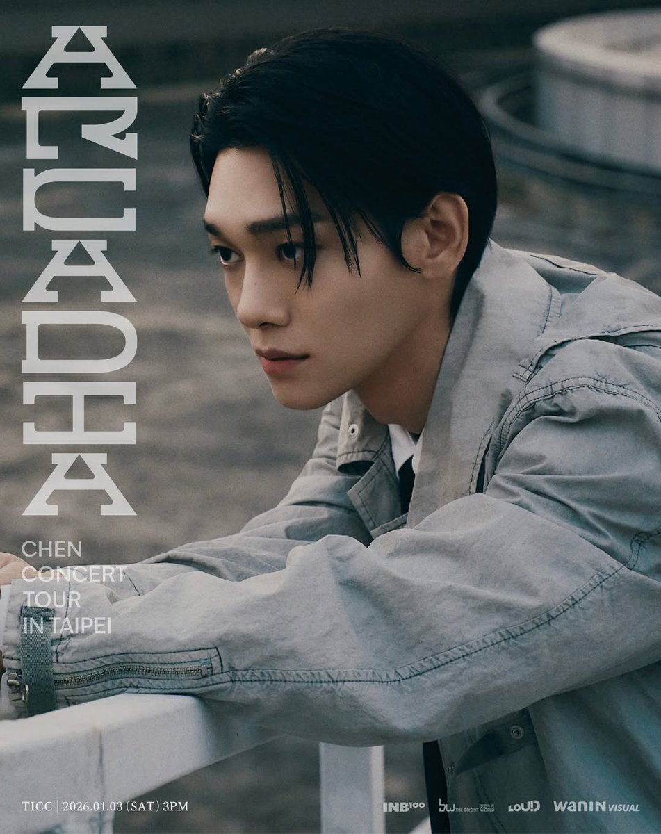 CHEN CONCERT TOUR &lt;Arcadia&gt; in Taipei 💙✨

📅 January 3, 2026 (Saturday), 3PM CST 
📍Taipei International Convention Center (TICC)

#CHEN #첸 #Arcadia #아카디아 #ArcadiaTour