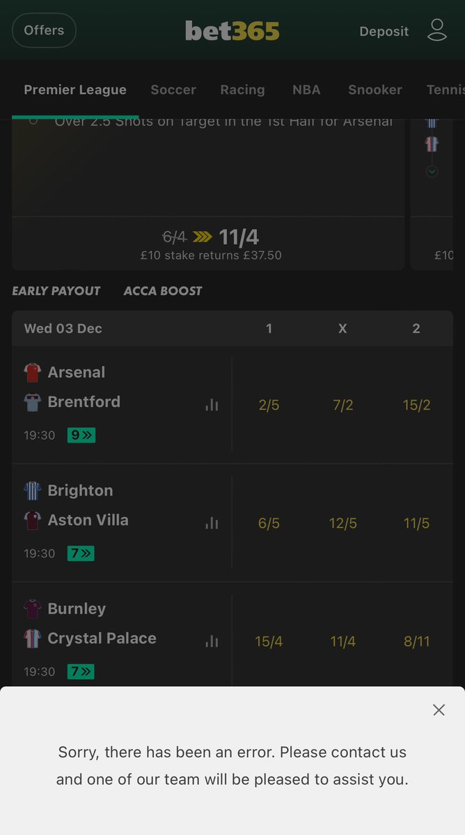 DWJStevens1991's tweet photo. @bet365help Hi. I am trying to add selections to my slip for the football this evening, and each time it is taking a few seconds to register; then I am getting this message. https://t.co/UZKUIlWHBf