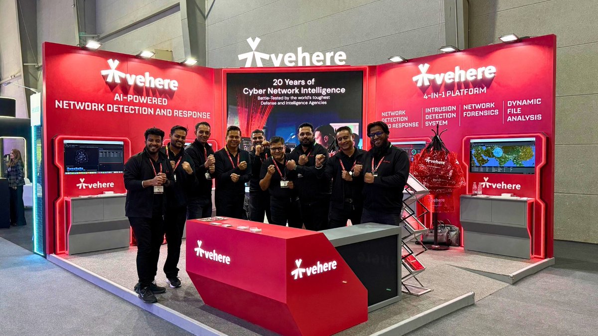 Vehere_Inc's tweet image. Here are a few highlights from BlackHat MEA Day 2...

#BlackHatMEA #Cybersecurity #InfoSec #NDR #Vehere