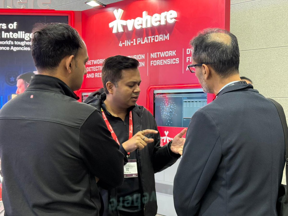 Vehere_Inc's tweet image. Here are a few highlights from BlackHat MEA Day 2...

#BlackHatMEA #Cybersecurity #InfoSec #NDR #Vehere