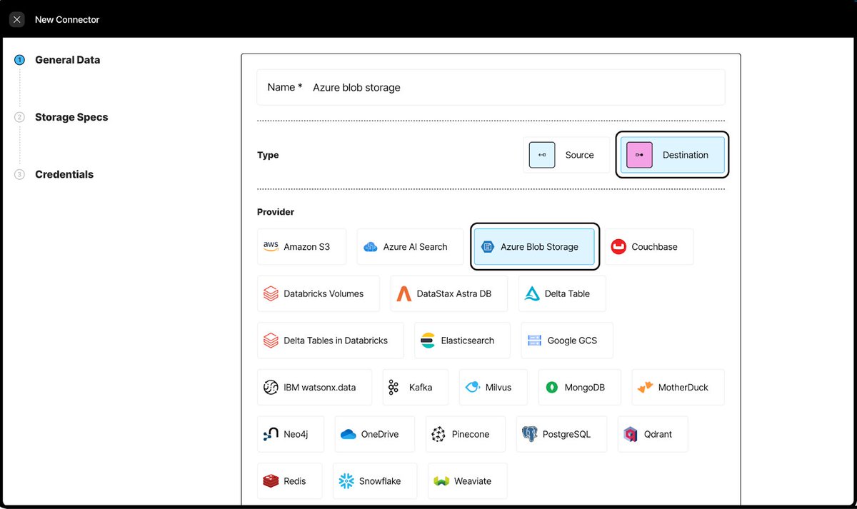 UnstructuredIO's tweet image. Build your entire AI workflow inside Azure 
Azure Blob Storage is now a supported Unstructured destination!

Ship structured, GenAI-ready outputs directly into your Azure environment and unlock:

- End-to-end ETL in Azure with minimal setup and zero connector maintenance
-…