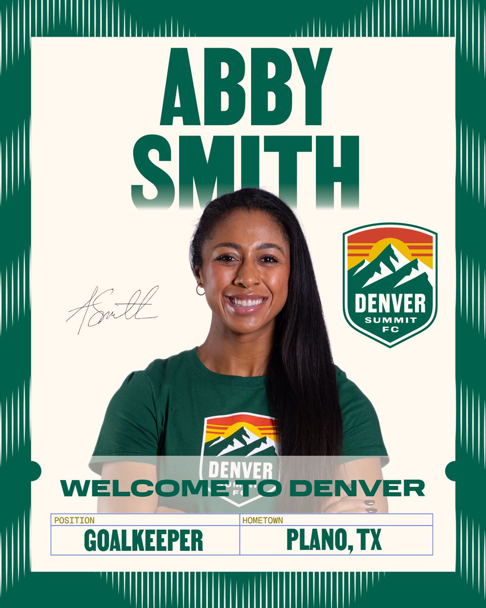 denversummitfc's tweet image. SMITH TO THE SUMMIT ⛰️

Welcome to Denver, Abby!