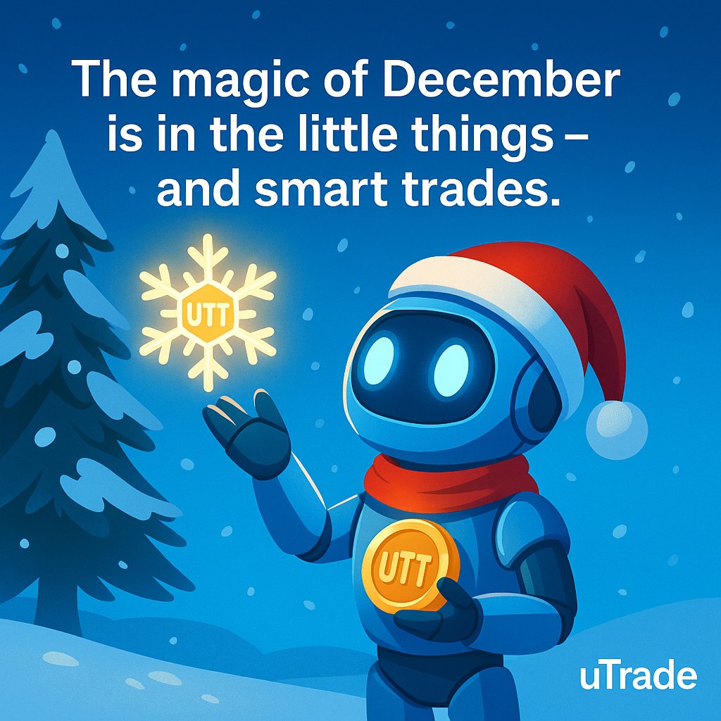 The magic of December is in the little things – and smart trades.

✨ Just like every snowflake is unique, every trade adds to your journey.

With uTrade, small steps create big results – especially in this festive season. ❄️
🔗 utrade.vip
🔗 linktr.ee/utradetoken