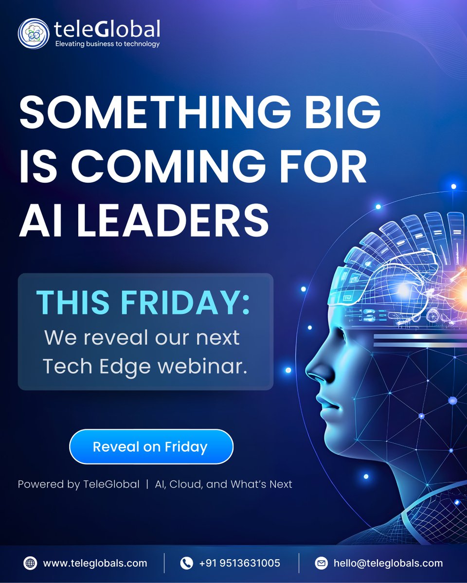 Teleglobals's tweet image. We’ve been building something big for leaders who want to do more with AI than just talk about it.

This Friday we drop details on our Tech Edge webinar: real demos, Azure OpenAI + M365 Copilot in action, and what actually works in the enterprise.

Stay tuned. #AI #AzureOpenAI…