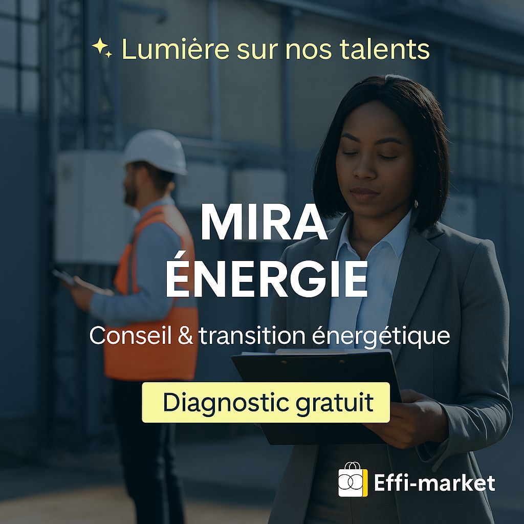 ✨ Lumière sur nos talents ✨

Transition énergétique • Décret Tertiaire • Décret BACS • CEE • Diagnostic gratuit.
 
À retrouver sur Effi-market : effi-market.com/store/mira-ene…