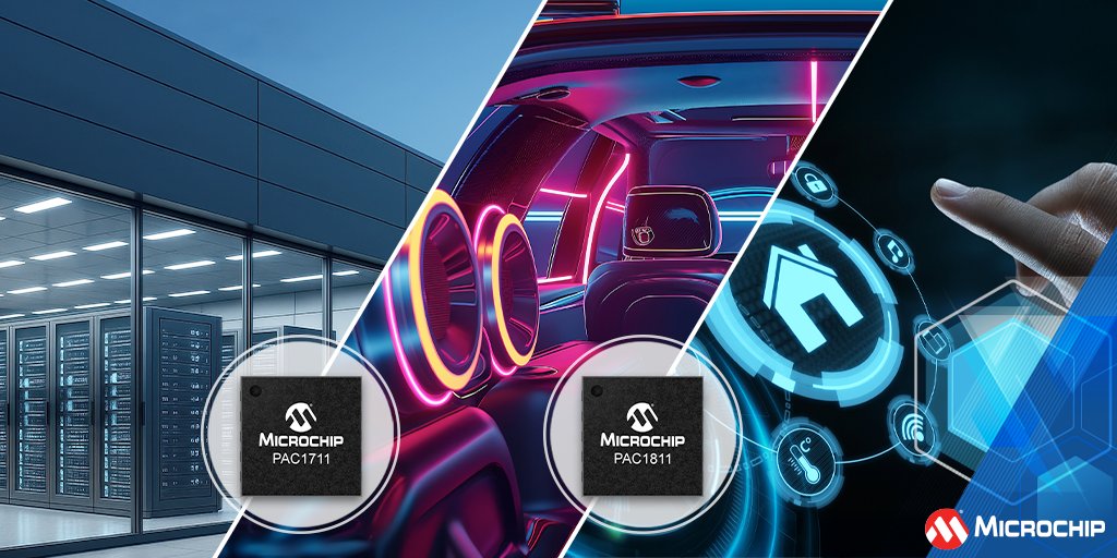 MicrochipTech's tweet image. Designing energy-conscious products just got easier! Our new PAC1711 and PAC1811 power monitors offer ultra-low power consumption, real-time alerts and seamless integration with existing systems. Perfect for computing, networking, AI/ML and E-Mobility applications.…