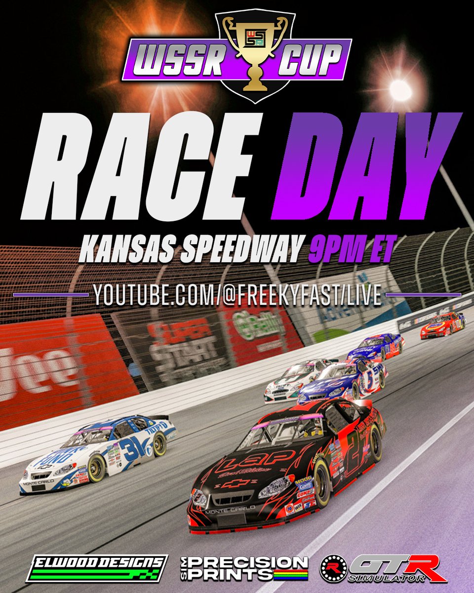 WE ARE BACK!

After a two-week break, league racing returns at Kansas Speedway — a track where momentum, multi-groove racing, and late-race nerve decide everything.

With the high line calling who will master Kansas and make a statement? 🏁

#iRacing | #WSSR | <a href="/ElwoodDesigns/">Elwood Designs</a>