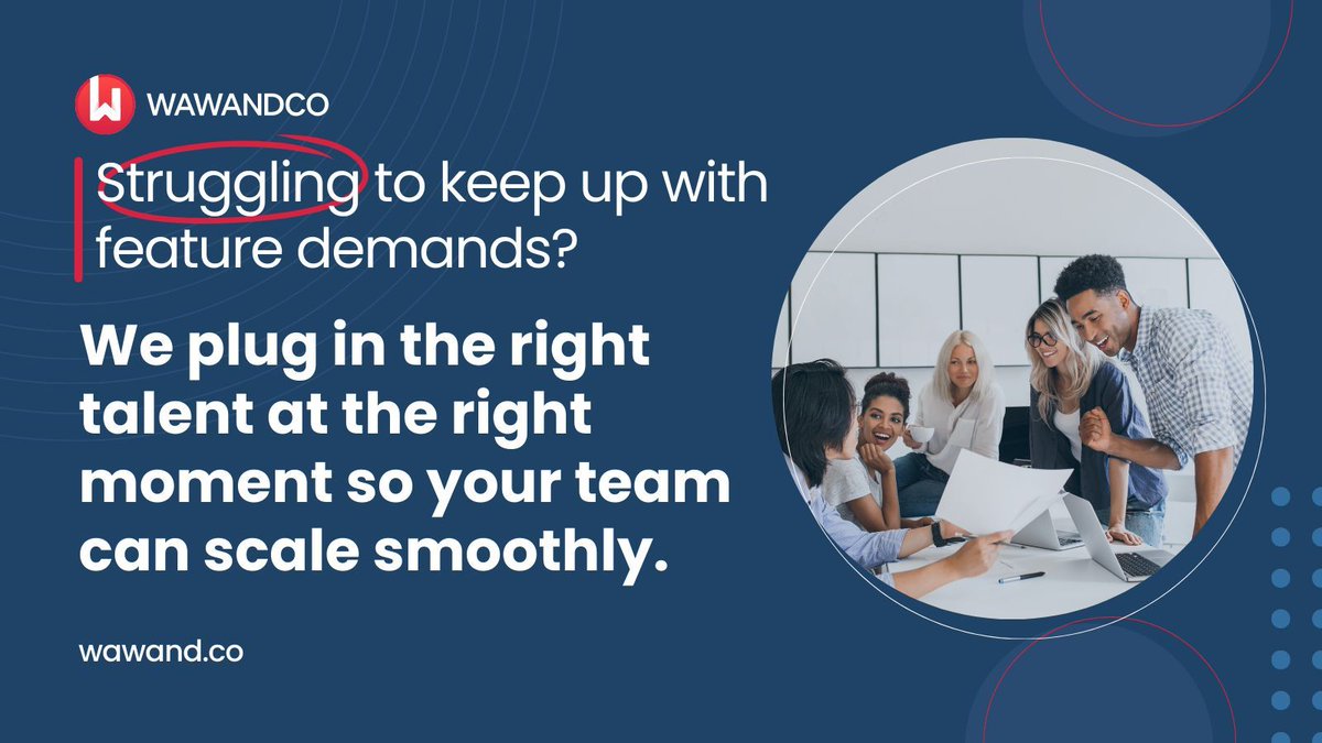 wawandco's tweet image. Is your dev team falling behind on feature demands?
We’re a software development team that plugs in the right talent so you can scale smoothly. 

Let&apos;s Talk: 
buff.ly/L2WWy05 

#WawandcoHelpsYou #SoftwareDevelopment #TechSupport