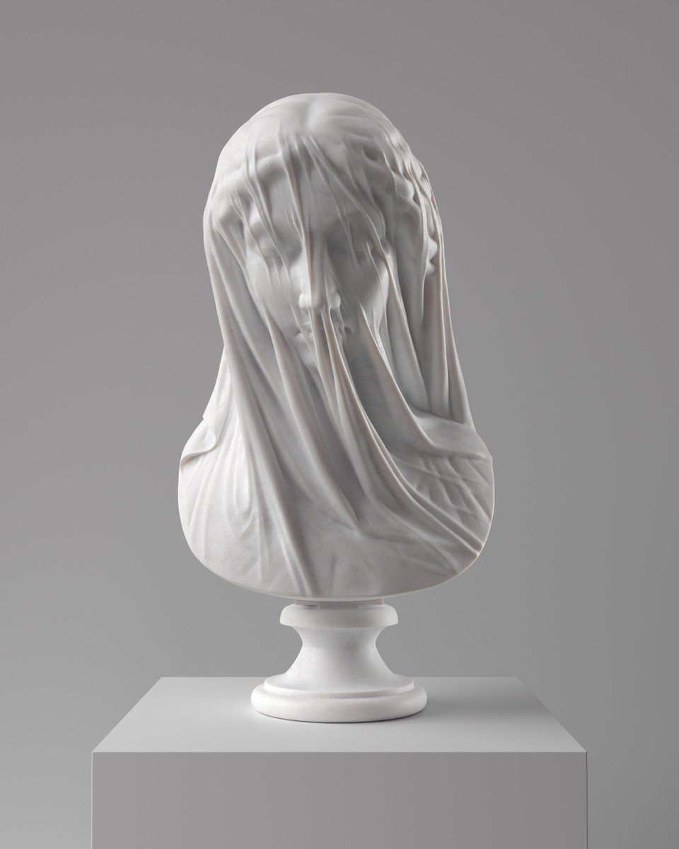 cl_art_studio's tweet image. Pure technical mastery and ancestral craftsmanship, the Madonnas, or veiled Venuses in Antiquity, are works of extreme difficulty to create in marble.

 The veil requires infinite patience and absolute mastery to achieve the necessary lightness and transparency that defy the laws…