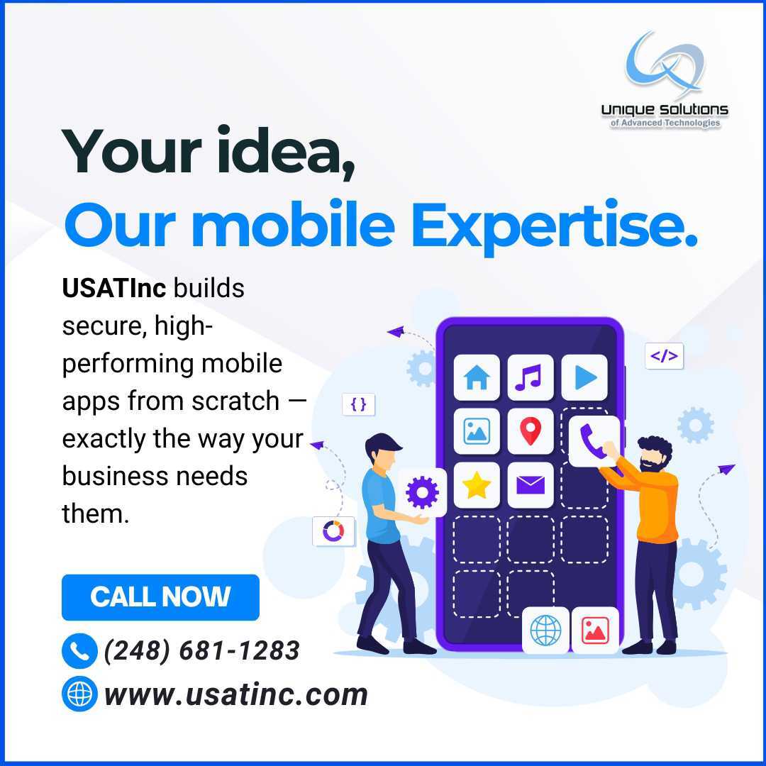 UsatInc's tweet image. Ready to take your services to your customer’s pocket? 📱
USAT Inc designs and develops custom mobile apps that are fast, intuitive and built for real-world use.

Call Us Today!
📞 (248) 681-1283
🌐 usatinc.com

#USATInc #MobileAppDevelopment #CustomApps #BusinessApps