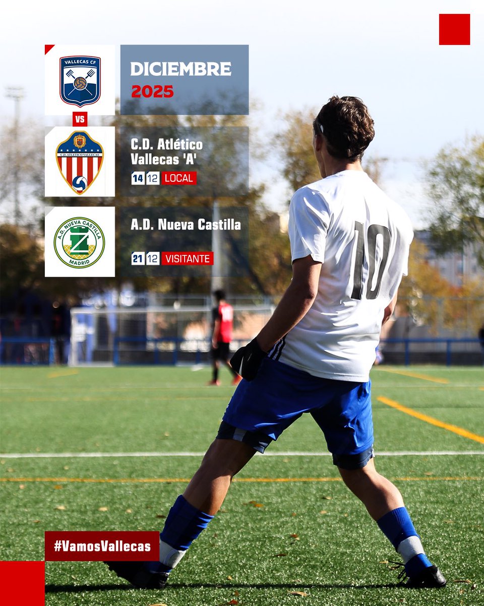 Este es el calendario de partidos del 𝐒𝐄𝐍𝐈𝐎𝐑 para el mes de Diciembre ⚽🗓️

¡Los esperamos para animar al Vallecas! 💪

#VamosVallecas #VallecasUnido 🔵⚪