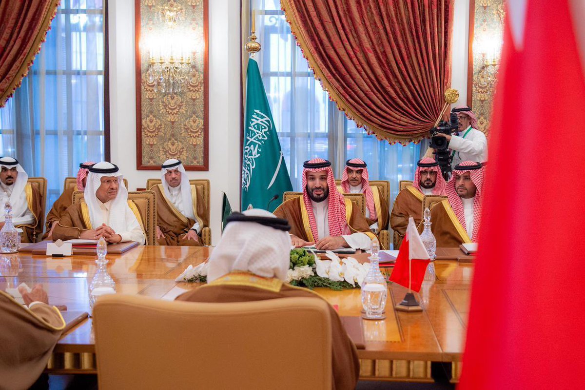ترأس سمو #ولي_العهد الأمير #محمد_بن_سلمان  – حفظه الله – وفد المملكة في الاجتماع الرابع لمجلس التنسيق السعودي البحريني الذي عقد اليوم، في العاصمة #المنامة
🇸🇦🇧🇭