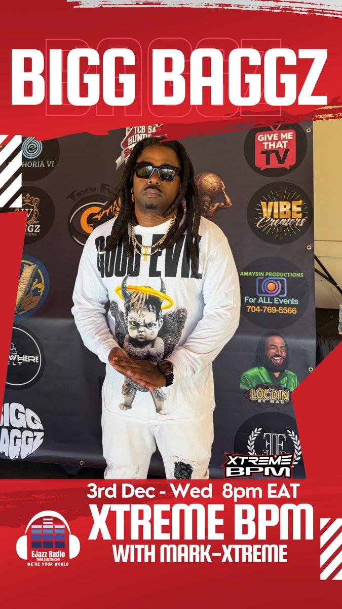 We are live with <a href="/Biggbaggz/">BIGGBAGGZ</a>  Today on the #XtremeBPM with Mark-Xtreme
8pm EAT (East African Time) , 5pm UK time, 12pm EST, 9am PST

Join us : radio.ejazzug.com