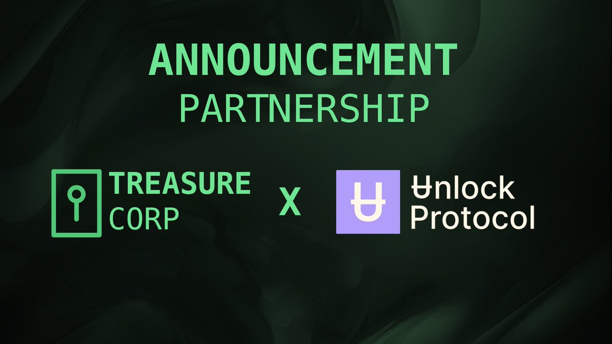UnlockProtocol's tweet image. Back from Devconnect with big news 👀⚡️

We’re excited to announce our partnership with @Treasure_Corp  — a tool that will level up how our DAO manages budget, treasury and decision-making.

At Unlock, we’re always looking to sharpen our internal processes.

This collaboration…