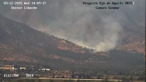 JavierFloresQu6's tweet photo. 🚨 14:00 A esta hora, se reporta R20 sector Pelumpen, Olmué. Conaf despacha brigadas y OOAA al lugar. Ademas, bomberos de Olmué, Limache y Villa Alemana avanzan al lugar. @alegriagonzaa @contrafuegocl @reddeemergencia @RNEValparaiso https://t.co/wjE6LSYPe6