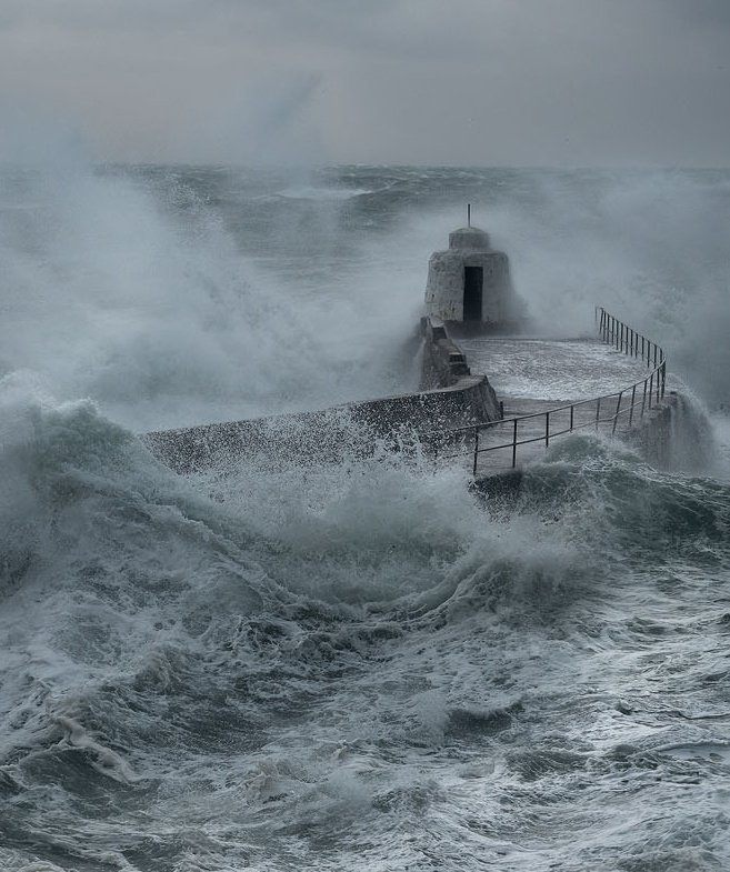 Rough waters. 
Cornwall (UK)