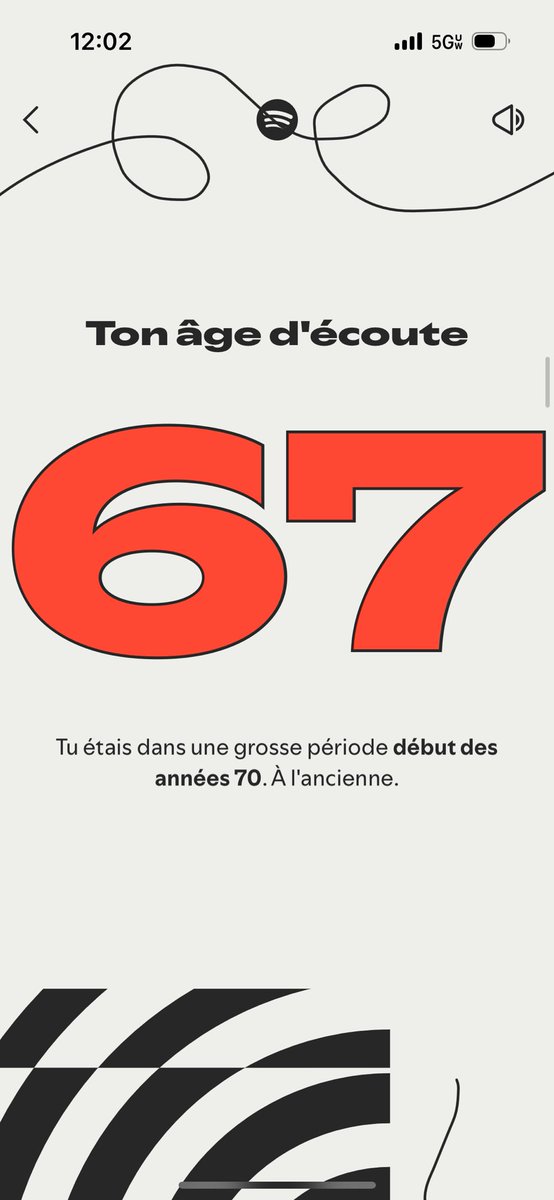 tinytorchic's tweet image. forgive the fact that it&apos;s in french, my listening age is the funny haha number