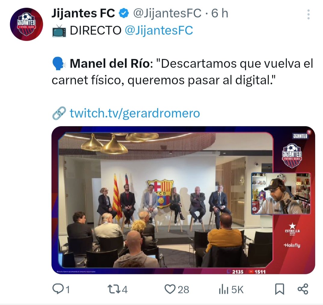 Això q diu el CEO dl <a href="/FCBarcelona_cat/">FC Barcelona</a>  no pot ser cert. El President Laporta fa un any i mig em va dir quan li vaig demanar q rectifiquessin l'eliminació del Carnet físic: "Deixa-m'ho reconduir, jo crec que ho podrem fer" 
No em va mentir, oi? 
Pq pagar 225€ ja no és cap broma