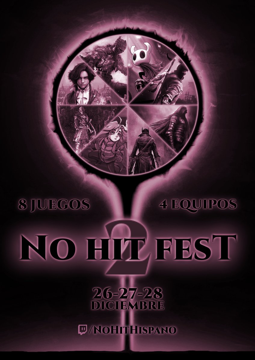 Con orgullo y satisfacción os anunciamos que durante los días 26, 27 y  28 de diciembre desde el canal tanto de twitch como youtube de  NoHitHispano estaremos retransmitiendo el No Hit Fest 2!