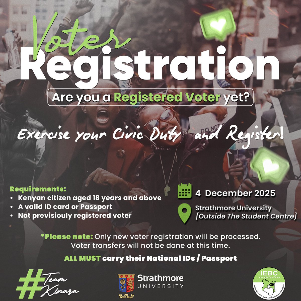 RexOmolleh's tweet photo. Let's turn up!
Voters Registration Process...
#RexOmolleh | #IEBC | #VotersRegistration | #SpotifyWrapped | #Spotify | #SpotifyWrapped2025 | #KalonzoGoesGovt | #TransparencyInHealth | wiperuda merger Musyoka 2032 https://t.co/WHwpo4LEnc