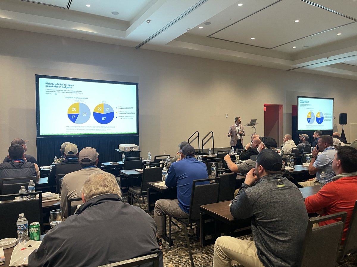It was great to hear from Doug Black, Dr. Jim Kerns, and Dr. Joe Roberts today at Regal Live! 

Thank you all for sharing your time and insights with us. 

<a href="/KernsJim/">Jim Kerns</a> <a href="/ClemsonTurfPath/">Joseph Roberts</a> #regallive