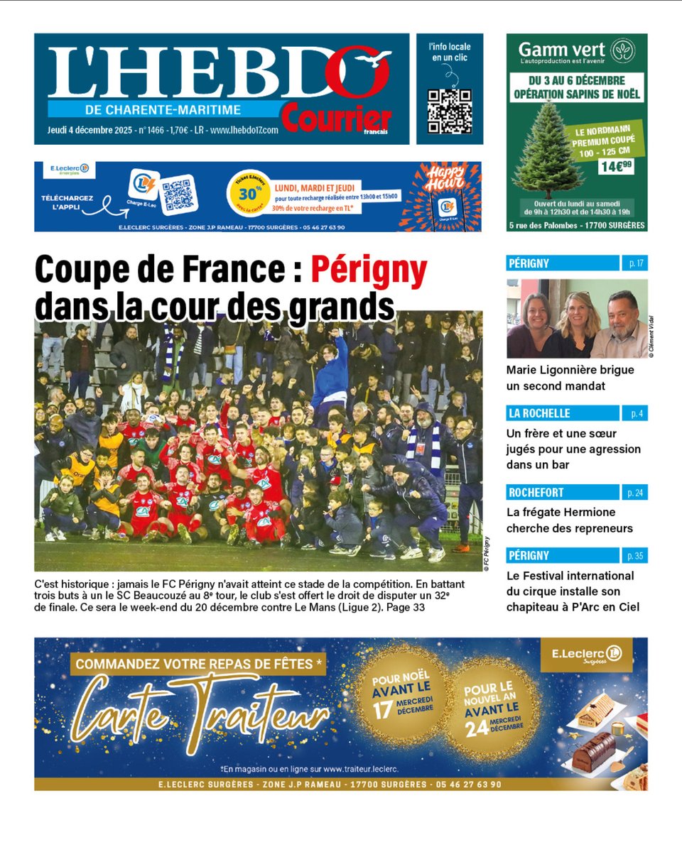 📰À LA UNE CETTE SEMAINE ! À retrouver dans notre numéro du jeudi 4 décembre ! En vente dès demain chez votre marchand de journaux ou en version numérique 🔗ow.ly/H6Mx50UBNJY