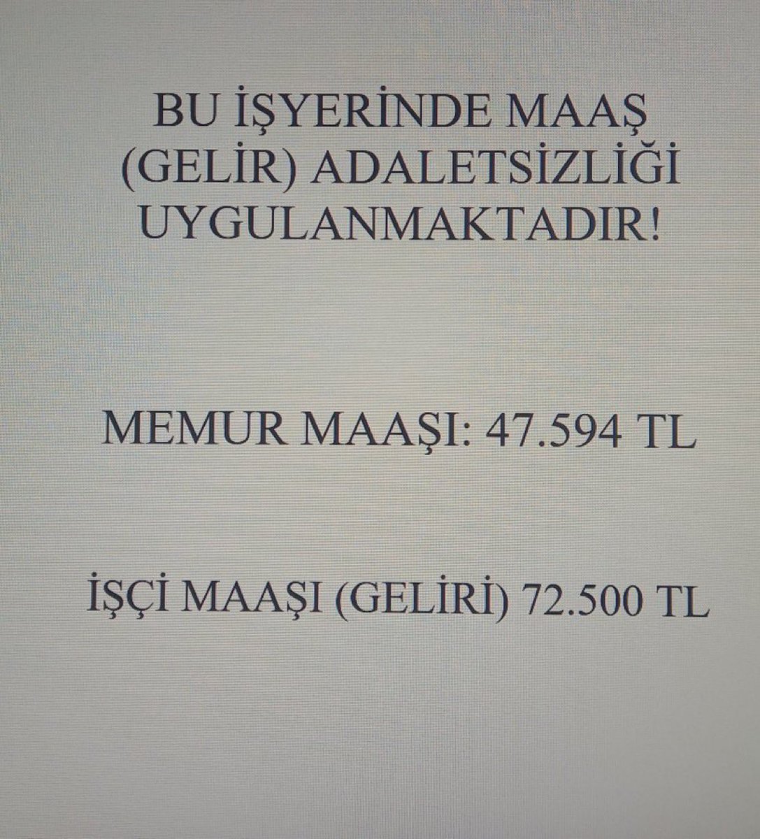 haber4621's tweet photo. Üst yöneticilere 30 bin TL zam, taşerondan kadroya geçen işçilere ikramiye ve ek ödemelerle 23 bin TL artış yapıldı. Gelir adaleti için en düşük memur maaşına en az 26 bin TL seyyanen zam şart!
#BüyükResim #MemurMeclisteUnutuldu #KabulEtmiyoruz https://t.co/cosb7qr8bq