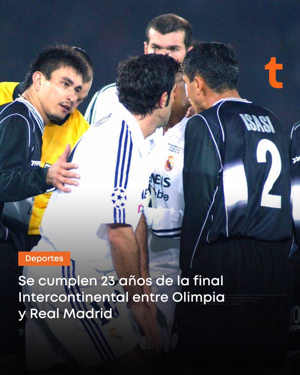 trecepy's tweet image. ¡Un partido inolvidable para el hincha olimpista! 

🔙 El 3 de diciembre de 2002, Olimpia se paró sin complejos ante un Real Madrid lleno de superestrellas en la final de la Intercontinental, disputada en Japón. El marcador fue 2-0 a favor del club español, gracias a los tantos…