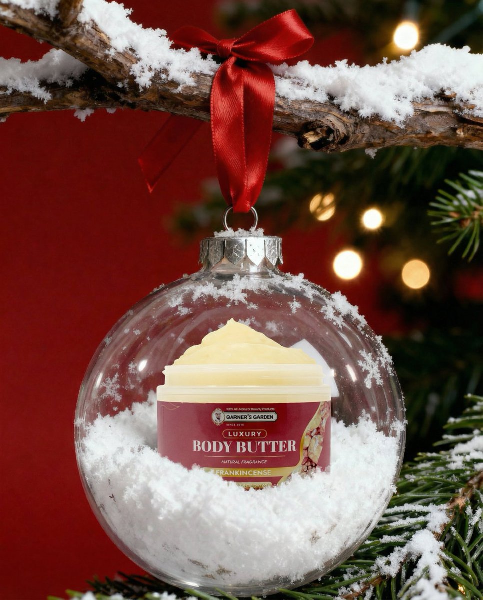 What's the best way to combat skin dryness this winter? Our Frankincense Body Butter is the answer! It melts into your skin, providing deep hydration and a soothing aroma that helps reduce stress. Perfect for pampering yourself or a loved one! #BodyButter #WinterGlow