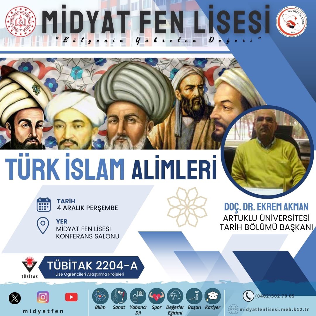 Mardin Artuklu Üniversitesi Tarih Bölüm Başkanı Doç. Dr. Ekrem AKMAN yarın öğrencilerimizle bir araya gelecek. <a href="/midyatilcemem/">Midyat İlçe Milli Eğitim Müdürlüğü</a> <a href="/abdurrahimdmr47/">Abdurrahim DEMİR</a> <a href="/abdubakitek/">abdlbakitk</a> <a href="/MidyatFen/">Midyat Fen Lisesi</a>