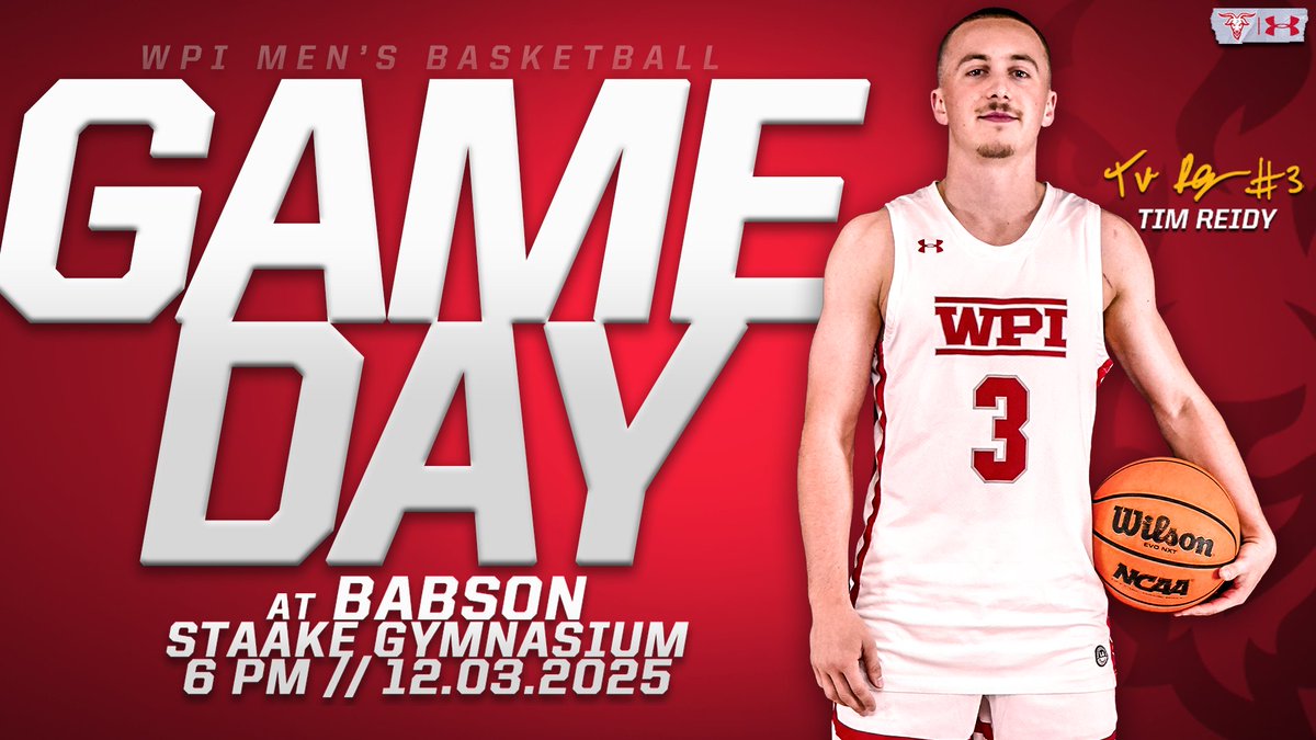 🔴GAMEDAY🔴

No. 22 <a href="/WPIMBasketball/">WPI Men's Basketball</a> heads to Babson to open up <a href="/NEWMACsports/">NEWMAC</a> play tonight at 6pm! 

Tune in on <a href="/FloCollegeHoops/">FloCollege | Basketball</a> ⬇️
🎥-tinyurl.com/4j9nuawx
📊-tinyurl.com/4ujw2b6t

🏀x🐐
#GoatNation #d3hoops
