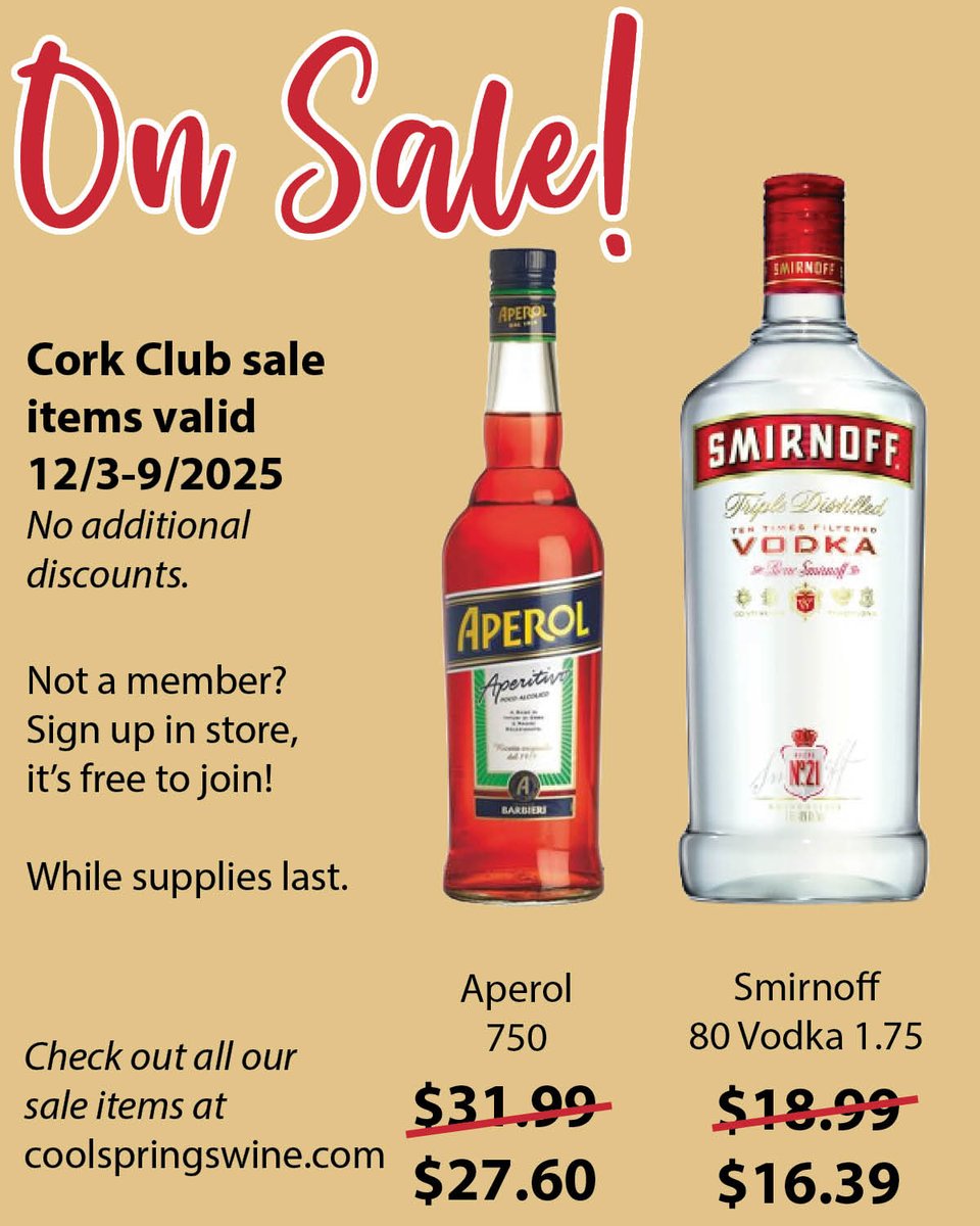 DID YOU KNOW Cork Club members get special pricing each week on roughly 50 items?  Sign up the next time you're in!