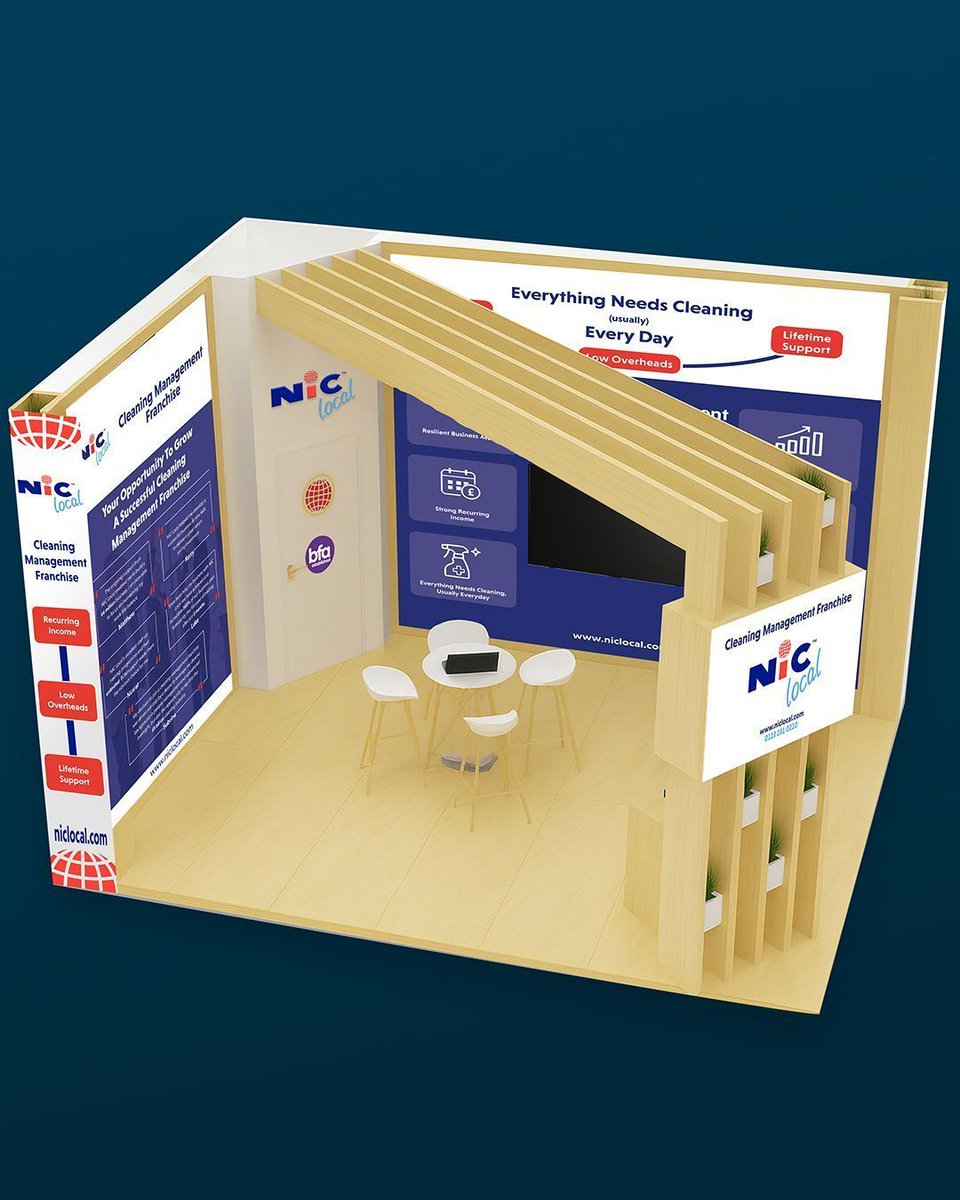 FDP_studio's tweet image. 🚀 We’re absolutely thrilled with how the graphics for this project turned out for NIC Local at the National Franchise Show at The NEC, Birmingham!

#Exhibitiongraphics #Exhibitionbuild #FranchiseShow #TeamWork #NECBirmingham #EventsIndustry